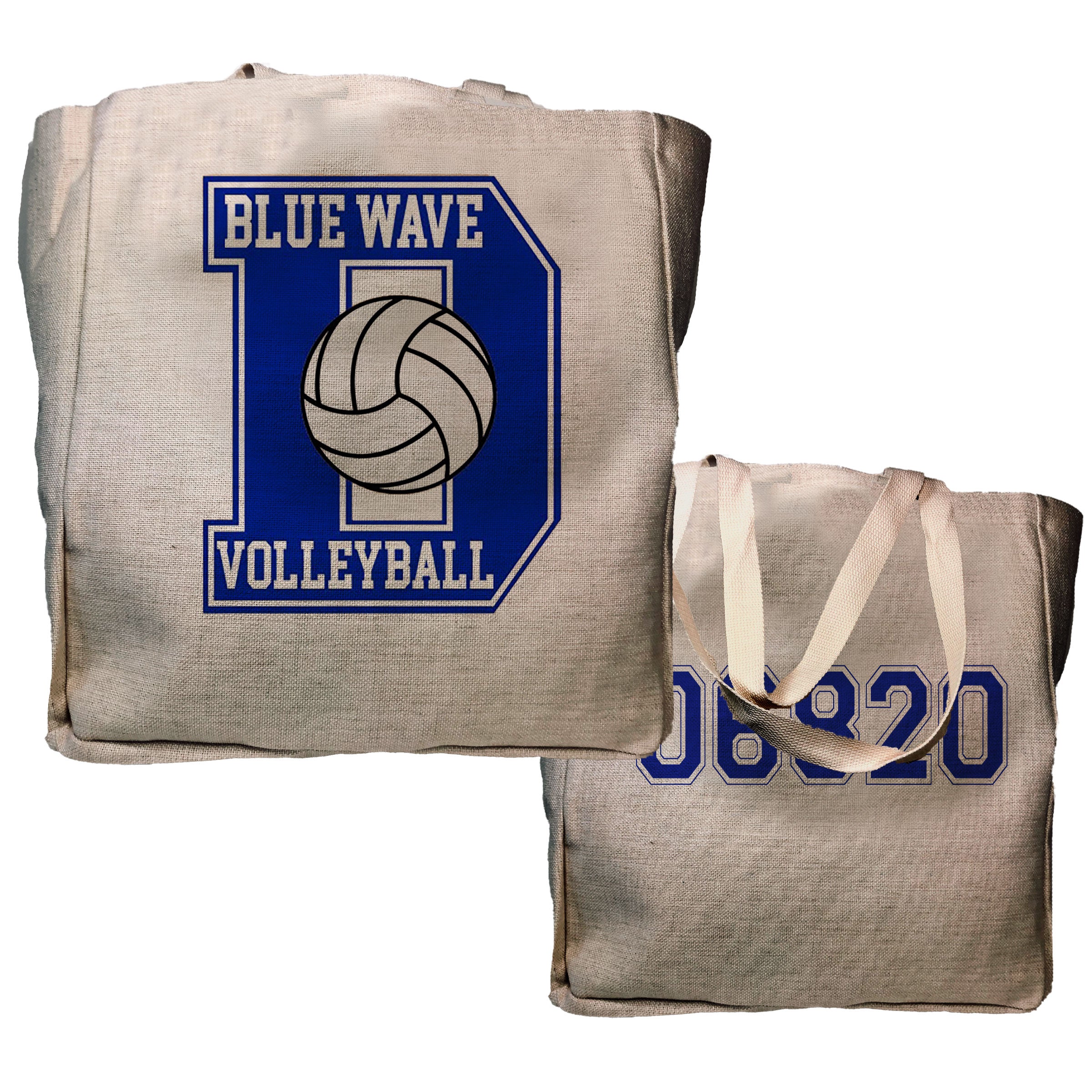 Blue Wave Volleyball Tote - Zip Code