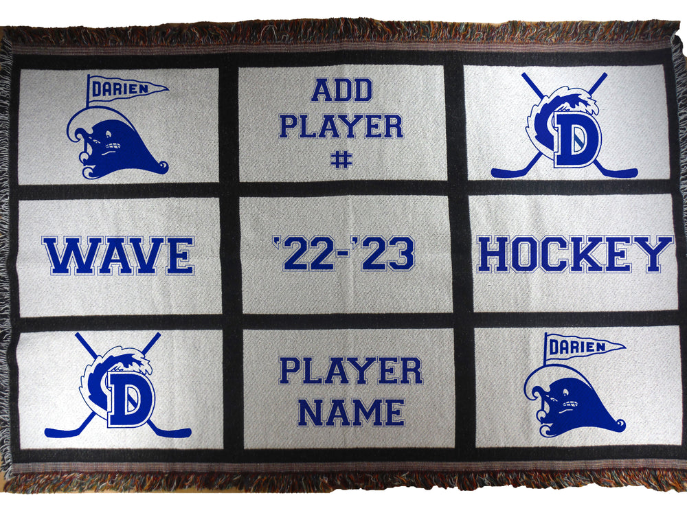 Nine Panel Throw Blanket - Blue Wave Hockey