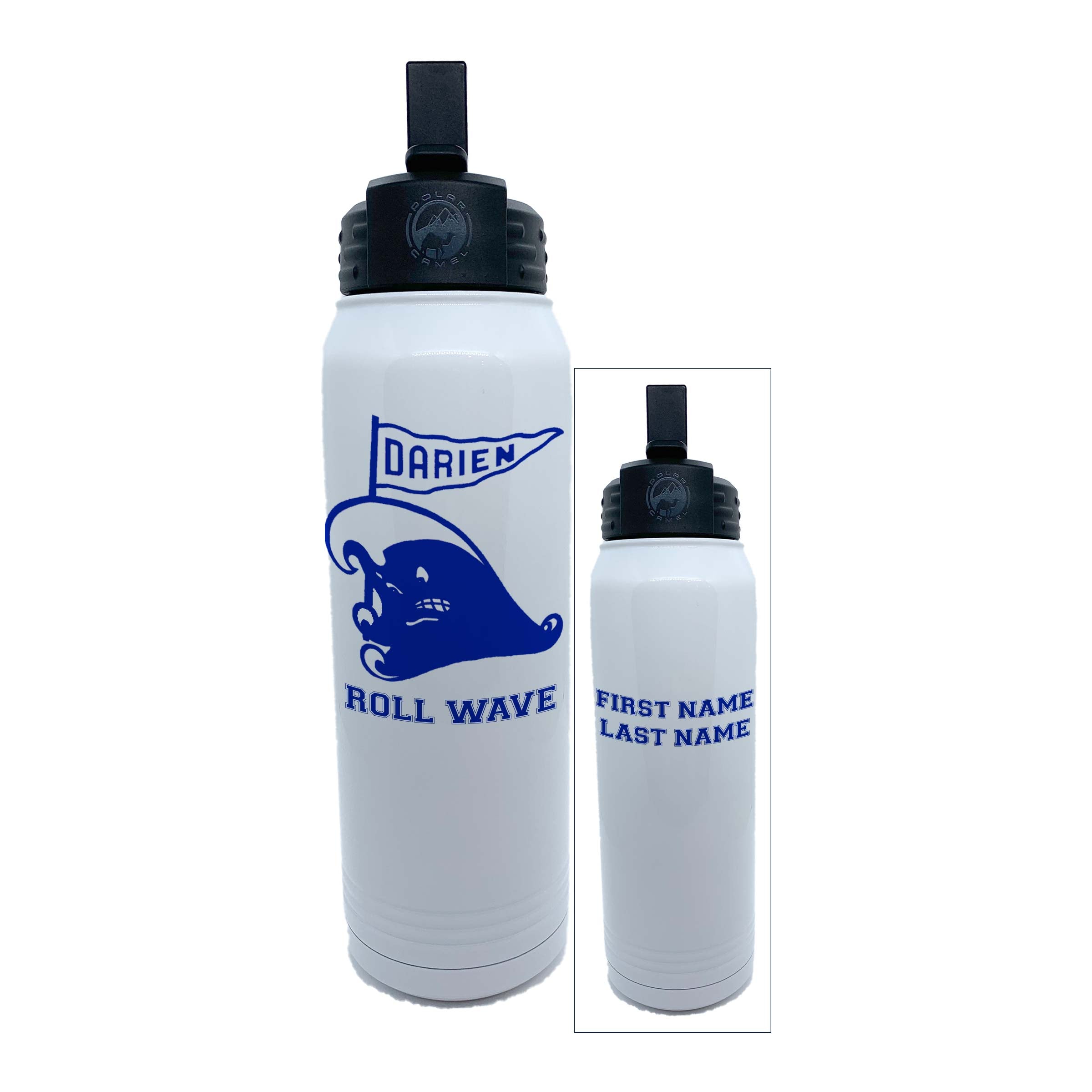 Polar Camel Large Water Bottle with Straw - Roll Wave Mascot