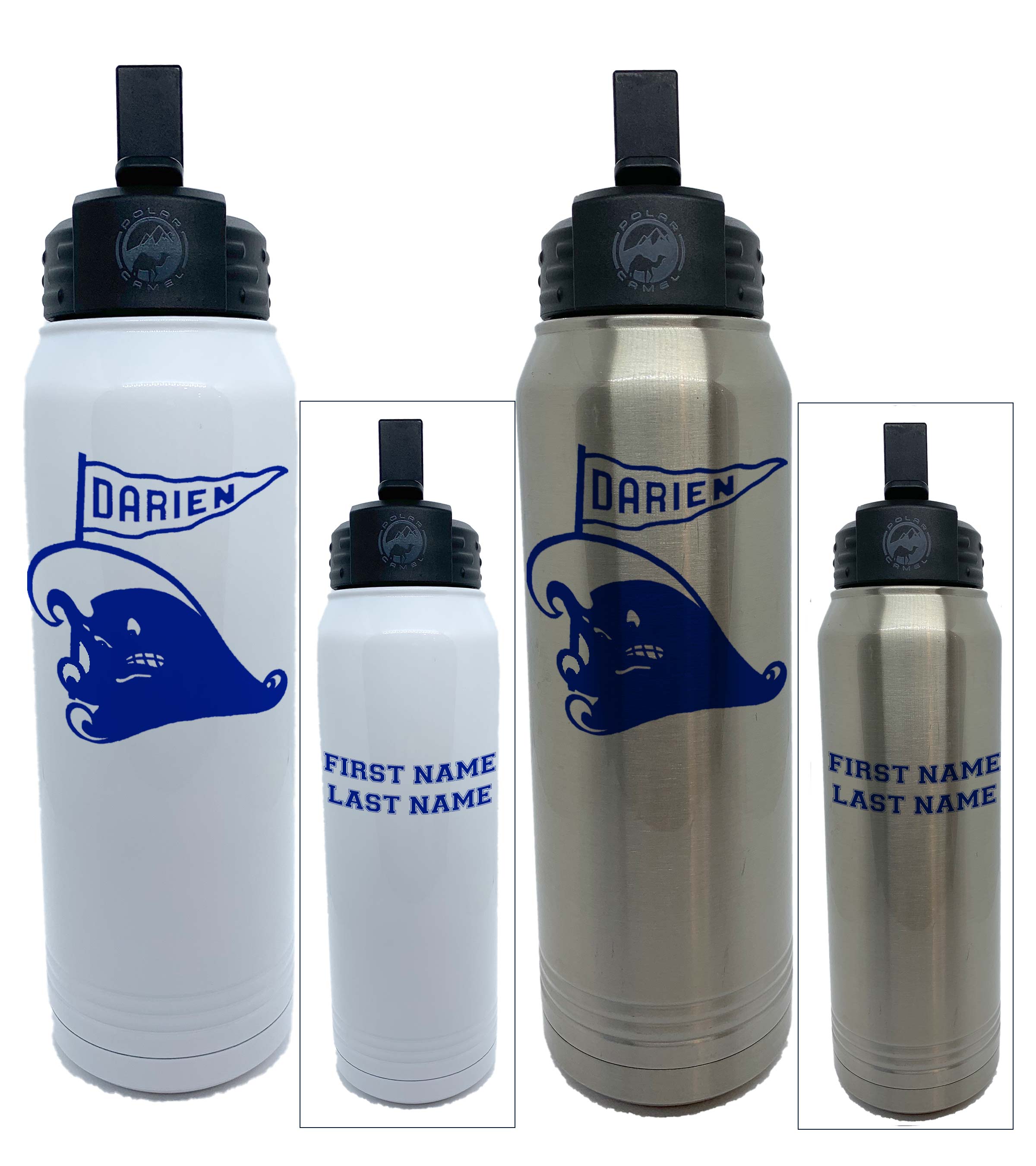 Polar Camel Large Water Bottle with Straw - Wave Mascot