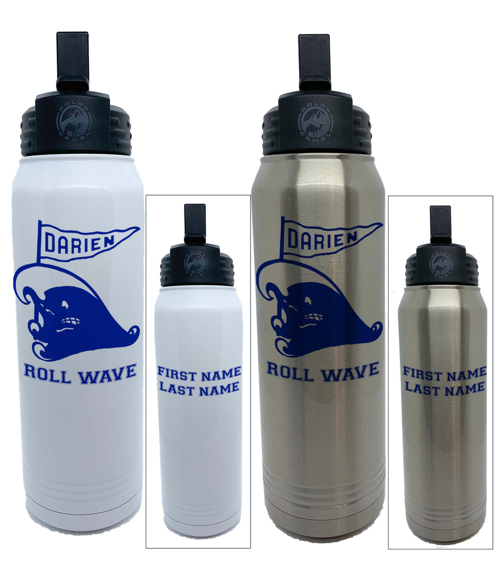 Polar Camel Large Water Bottle with Straw - Roll Wave Mascot