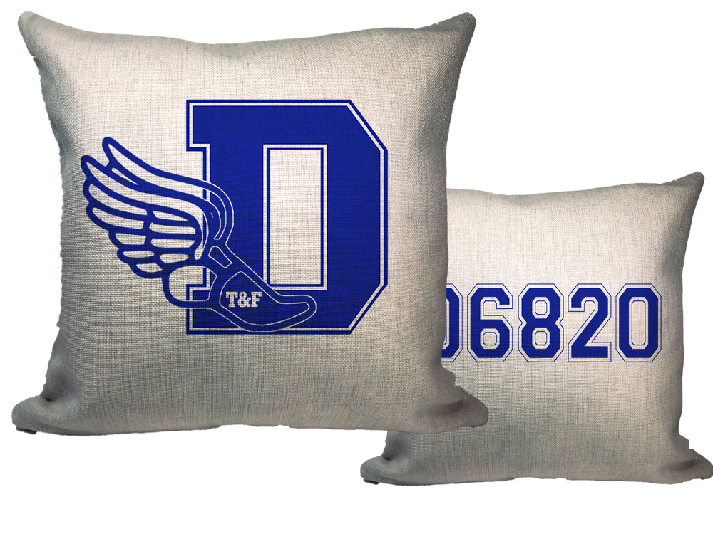 Blue Wave Track & Field Throw Pillow - Zip Code