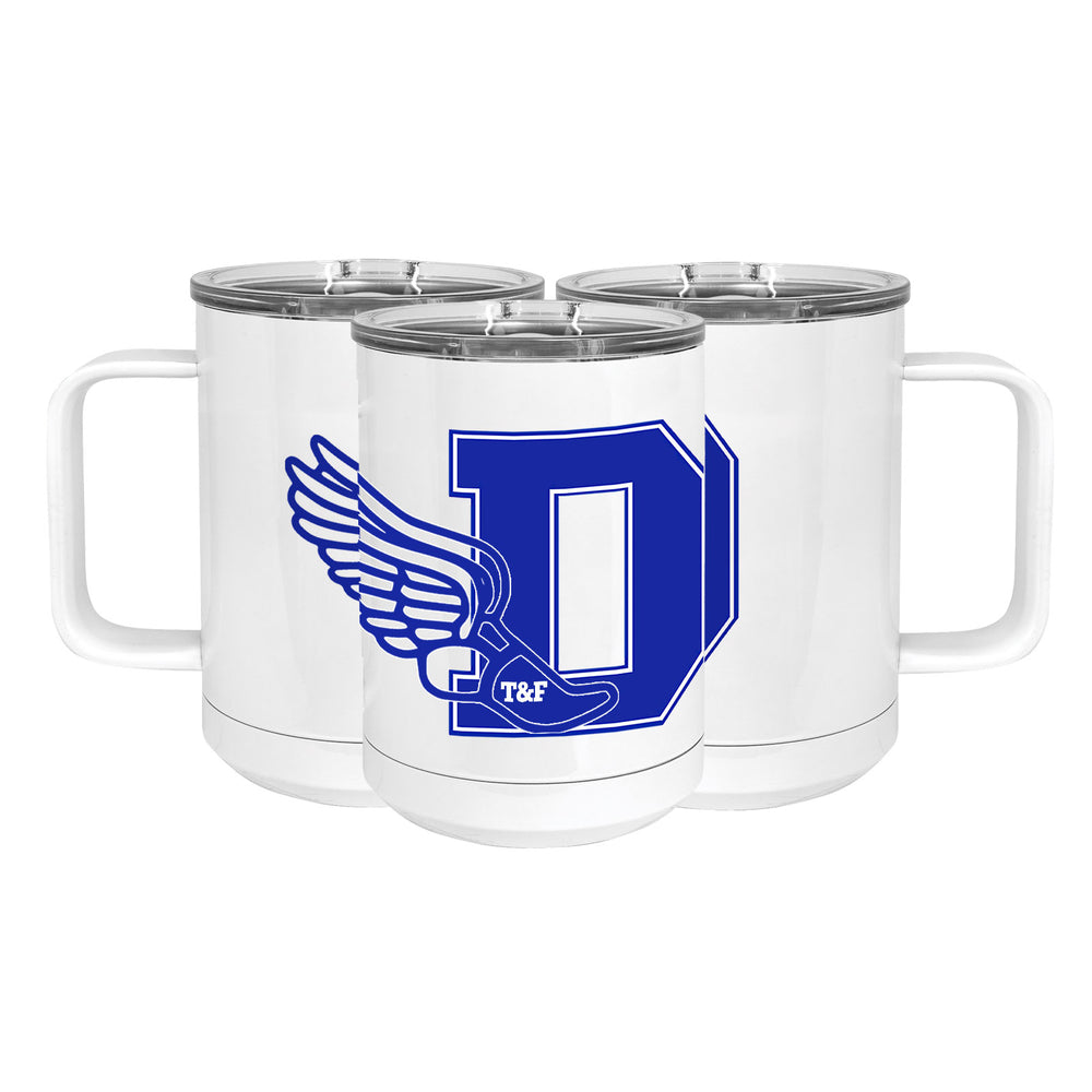 Blue Wave Track & Field Stainless Steel Coffee Mug with Lid